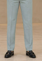 Sage Blue Formal Straight Fit Pant