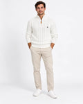 White Zipper Sweater
