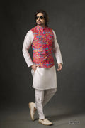 Kurta Pajama & Vest - W-1063