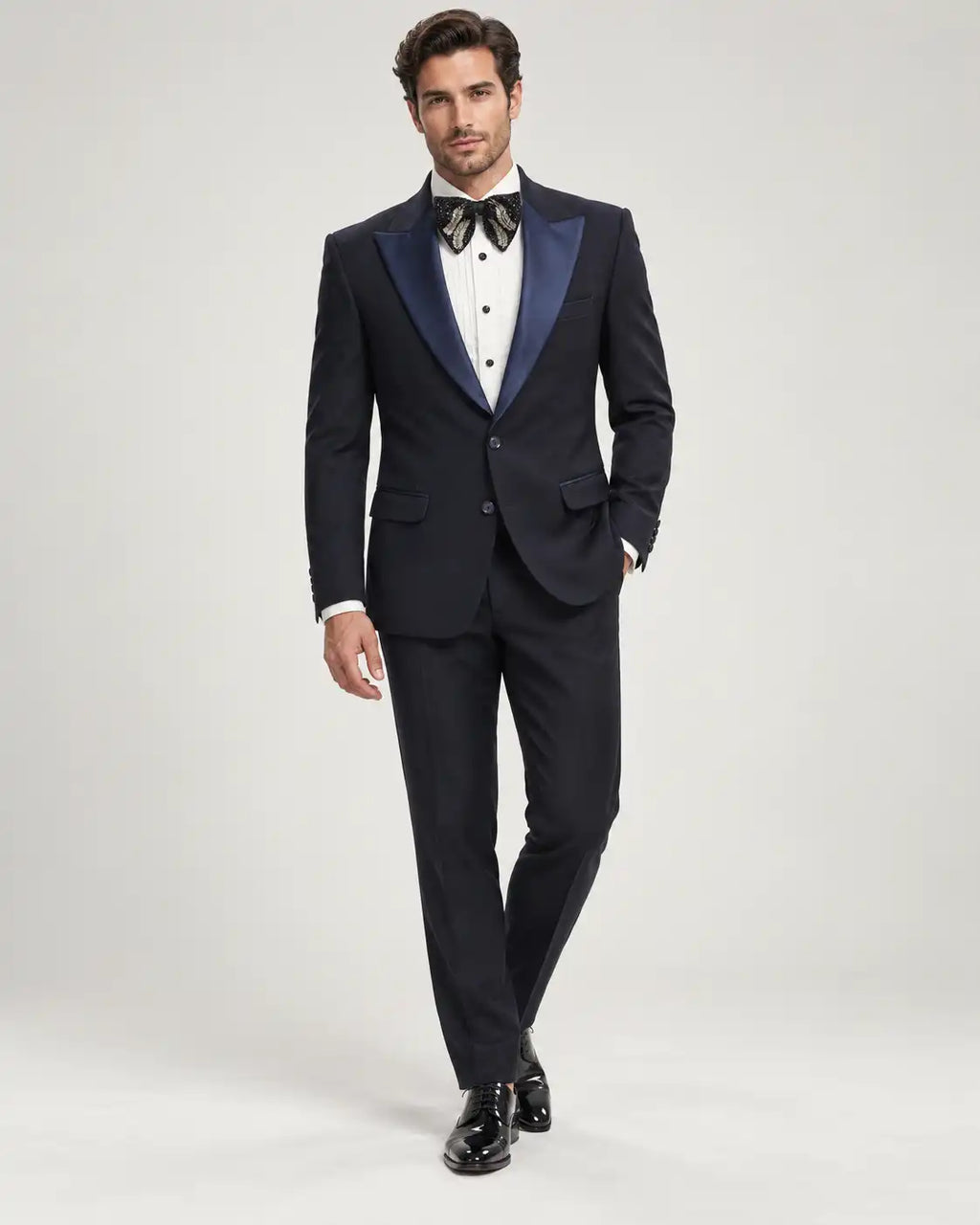 Plain Blue Tuxedo