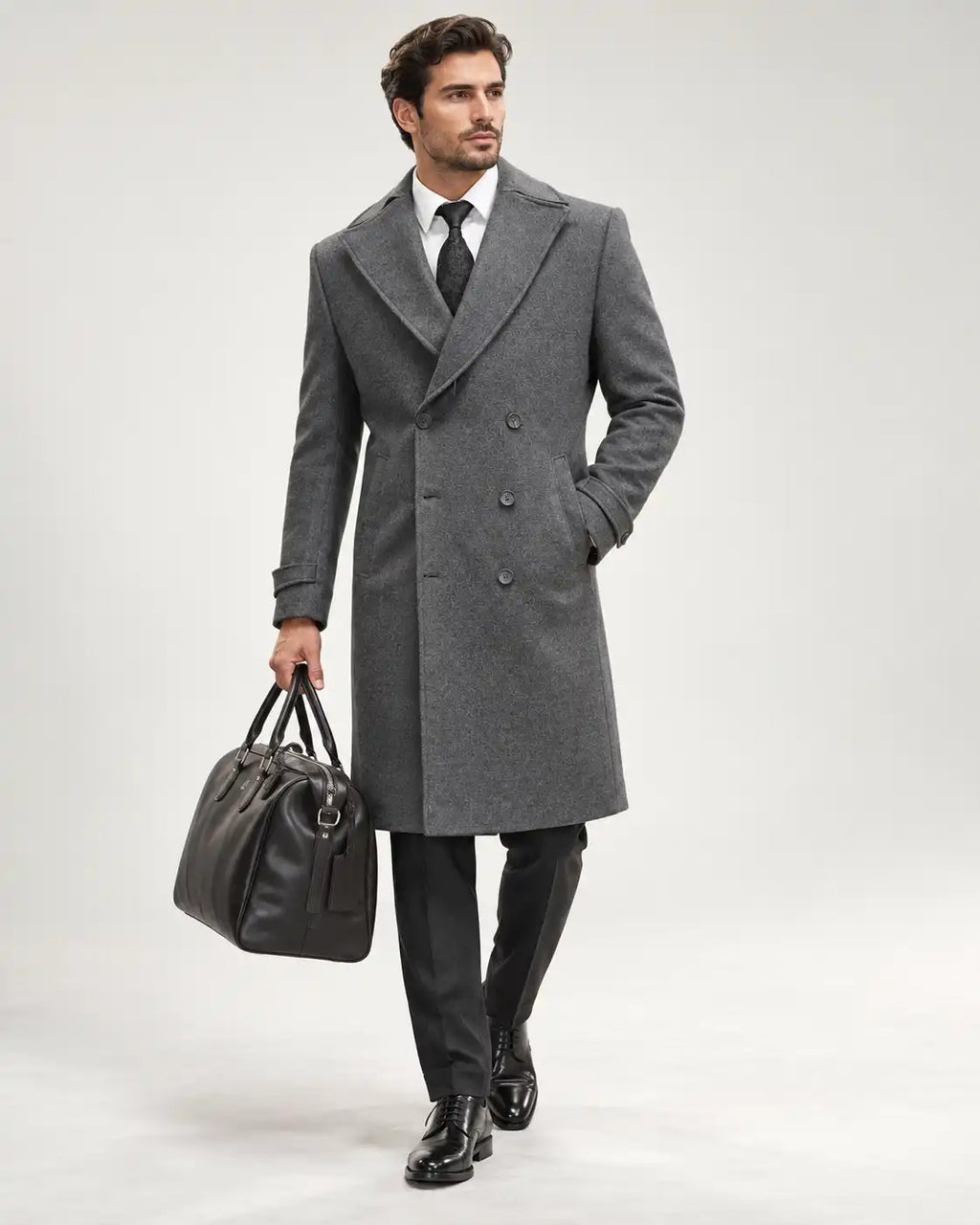 Grey Mustard Long Coat