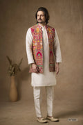 Kurta Pajama & Vest - W-1091