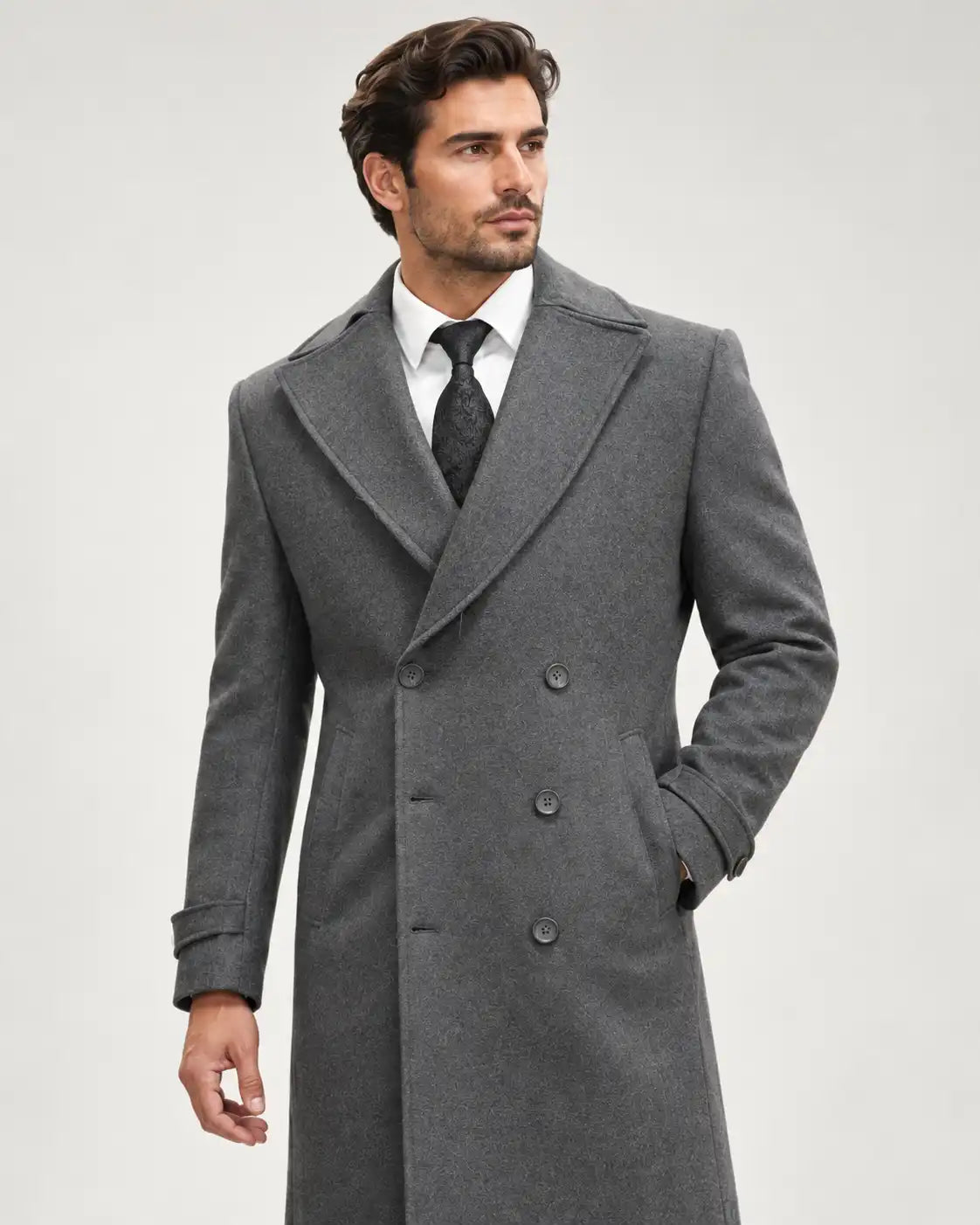 Grey Mustard Long Coat