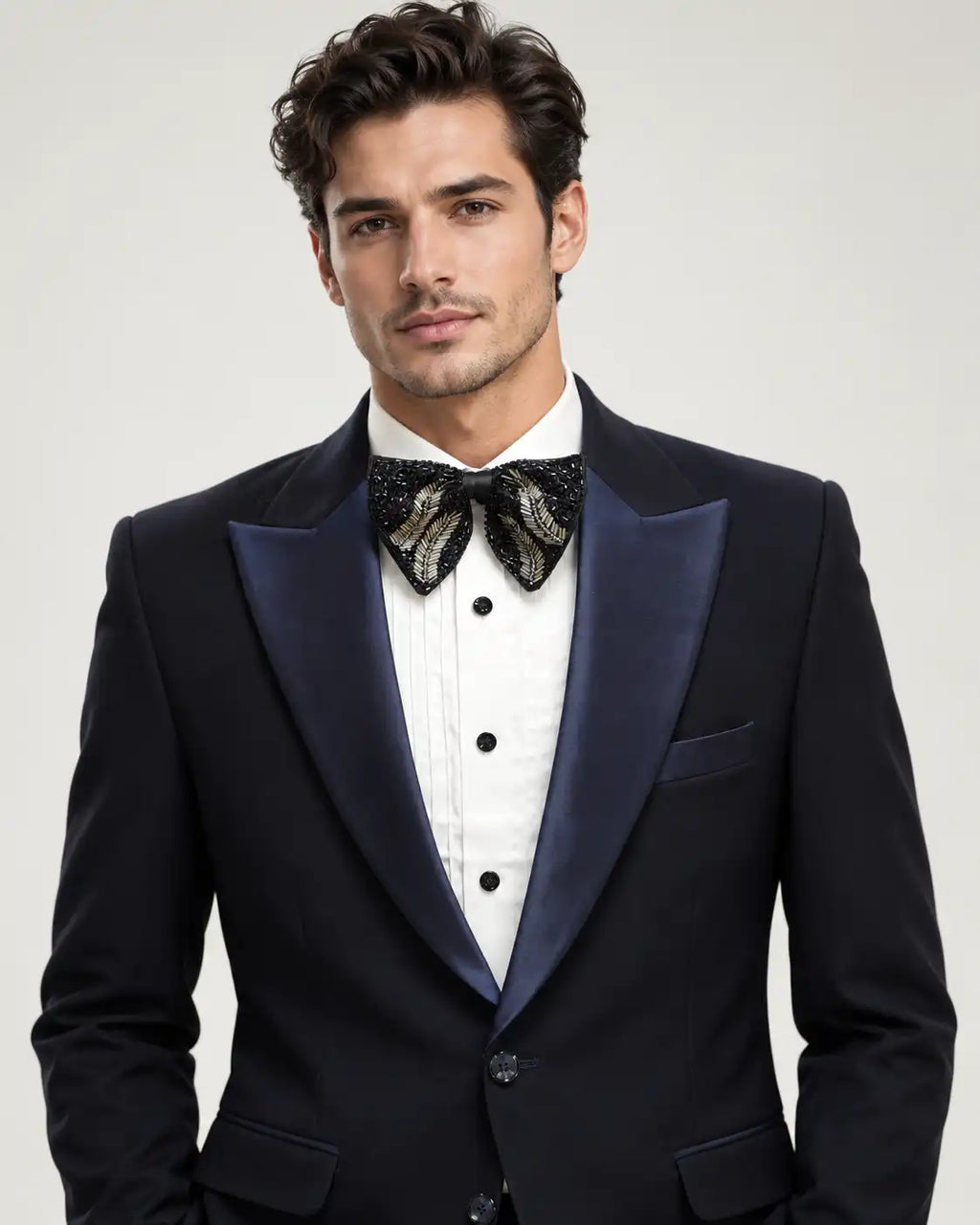 Plain Blue Tuxedo