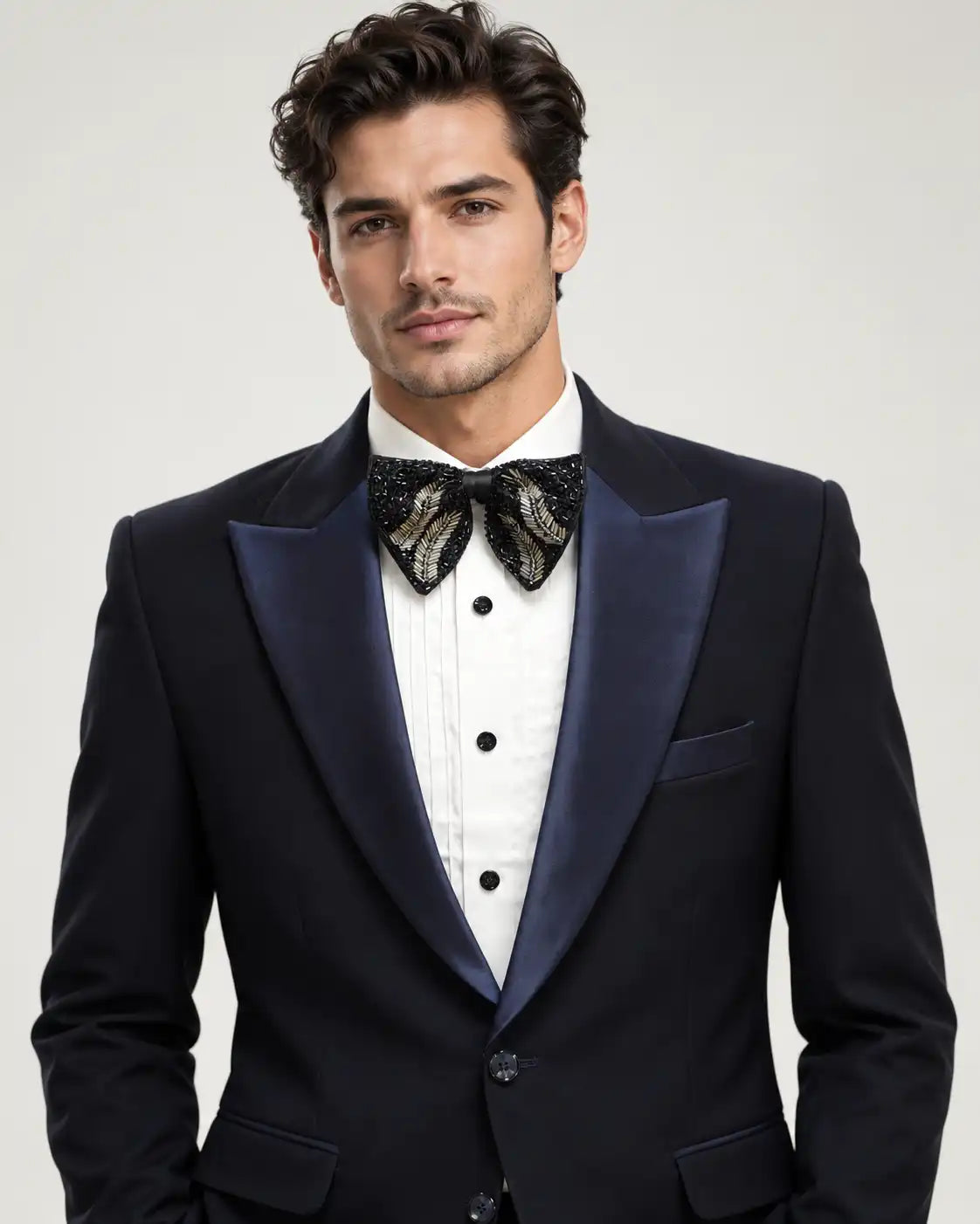 Plain Blue Tuxedo