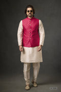 Kurta Pajama & Vest - W-1069