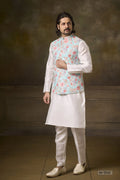 Kurta Pajama & Vest - W-1041