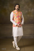 Kurta Pajama & Vest - W-1047