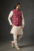 Kurta Pajama & Vest - W-1097