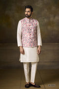 Kurta Pajama & Vest - W-1004