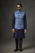 Kurta Pajama & Vest - W-1077