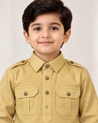 Kids Golden Kurta Pajama