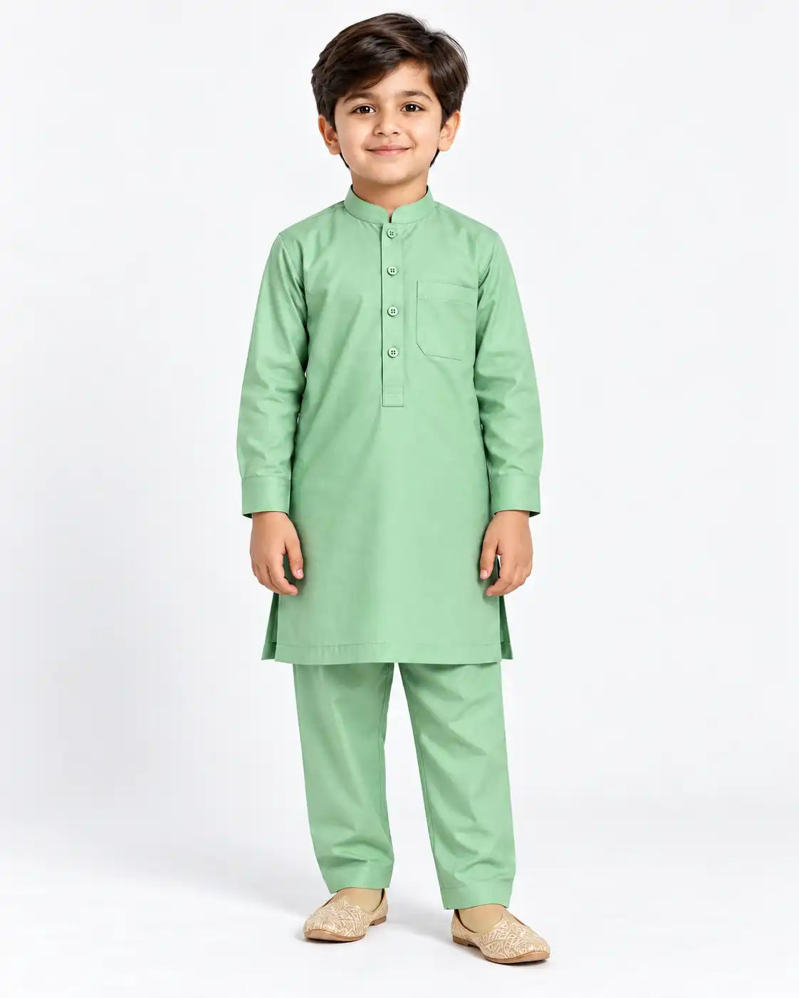Kids Pista Kurta Pajama
