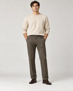 Brown Green Formal Straight Fit Pant