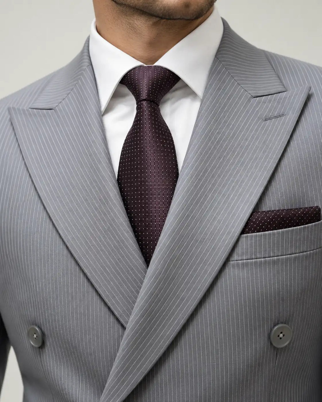 Grey Lining 2-Piece Coat Pant