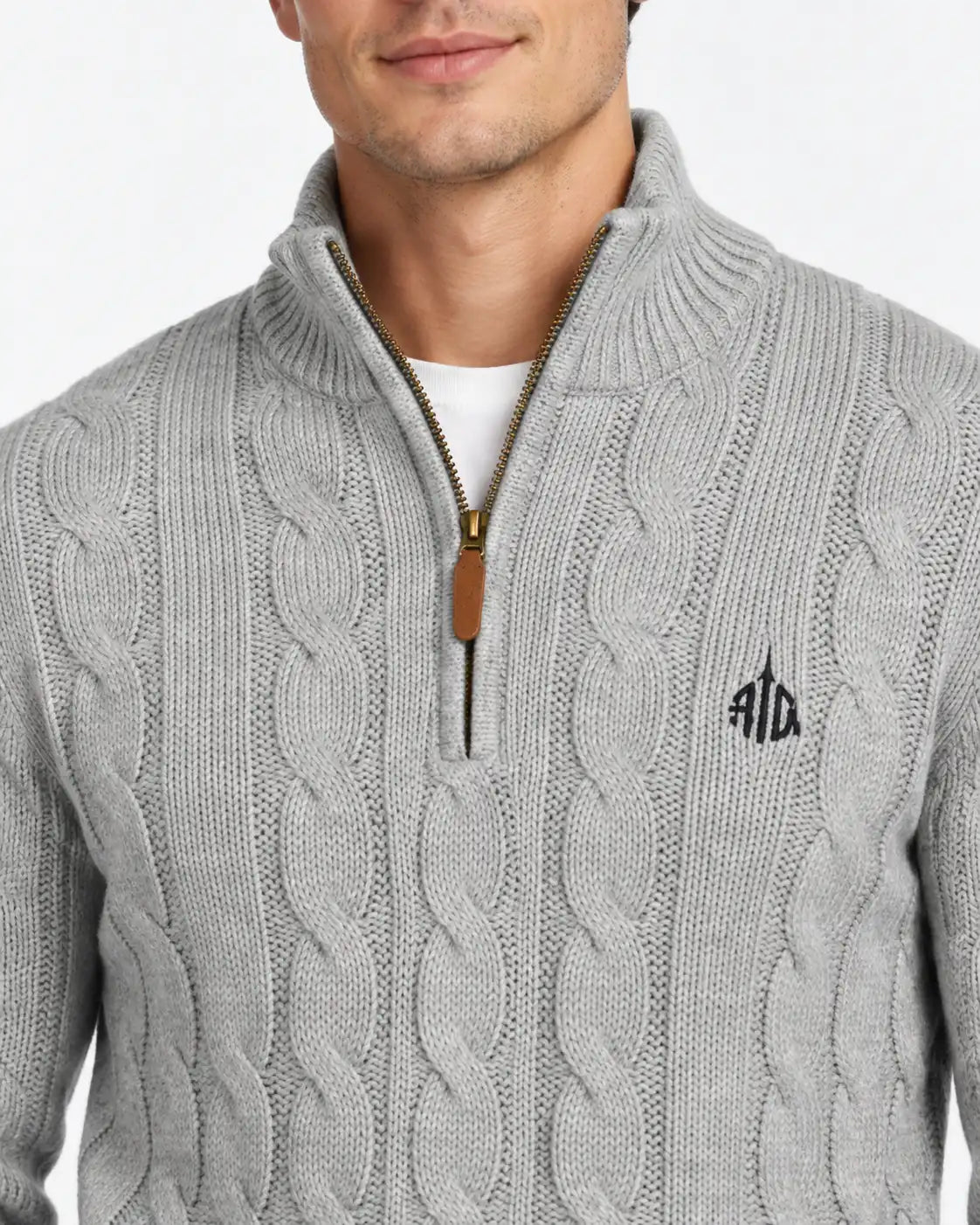 Grey Zipper Sweater