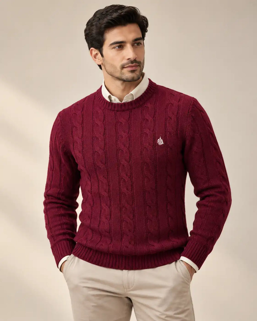 Maroon Round Neck Sweater