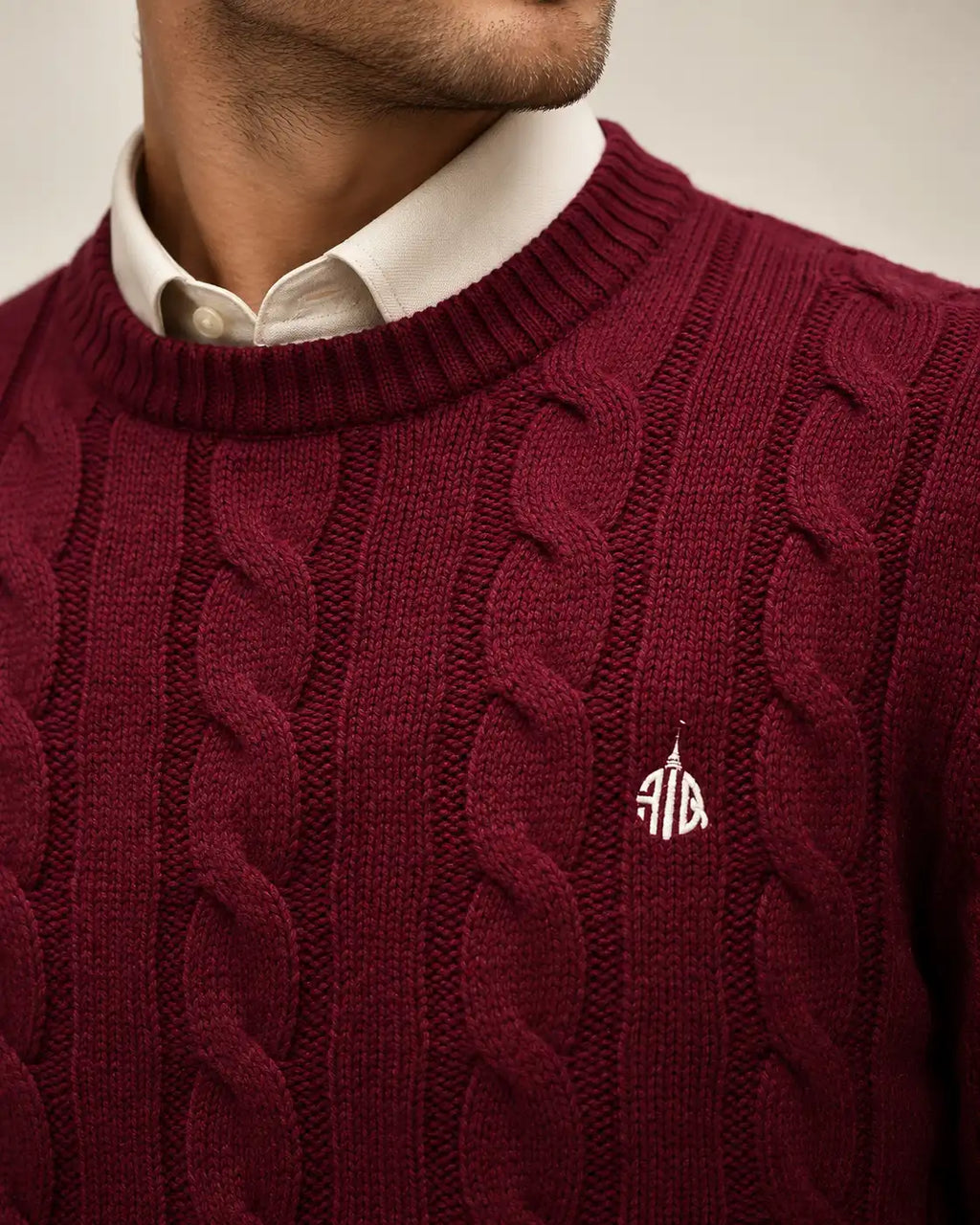 Maroon Round Neck Sweater