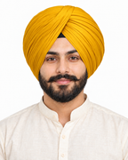Full Voil Yellow & Orange Turban