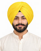 Full Voil Yellow & Orange Turban