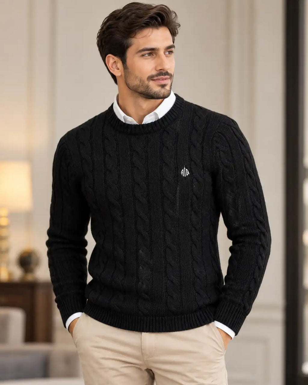 Black Round Neck Sweater