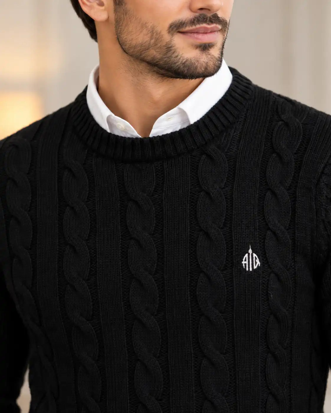 Black Round Neck Sweater