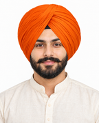 Full Voil Yellow & Orange Turban