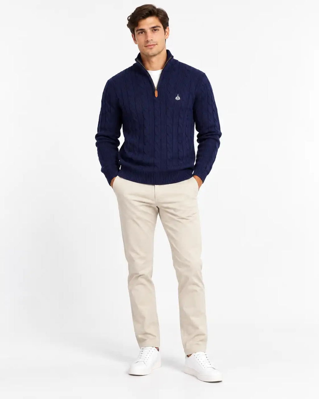 Blue Zipper Sweater