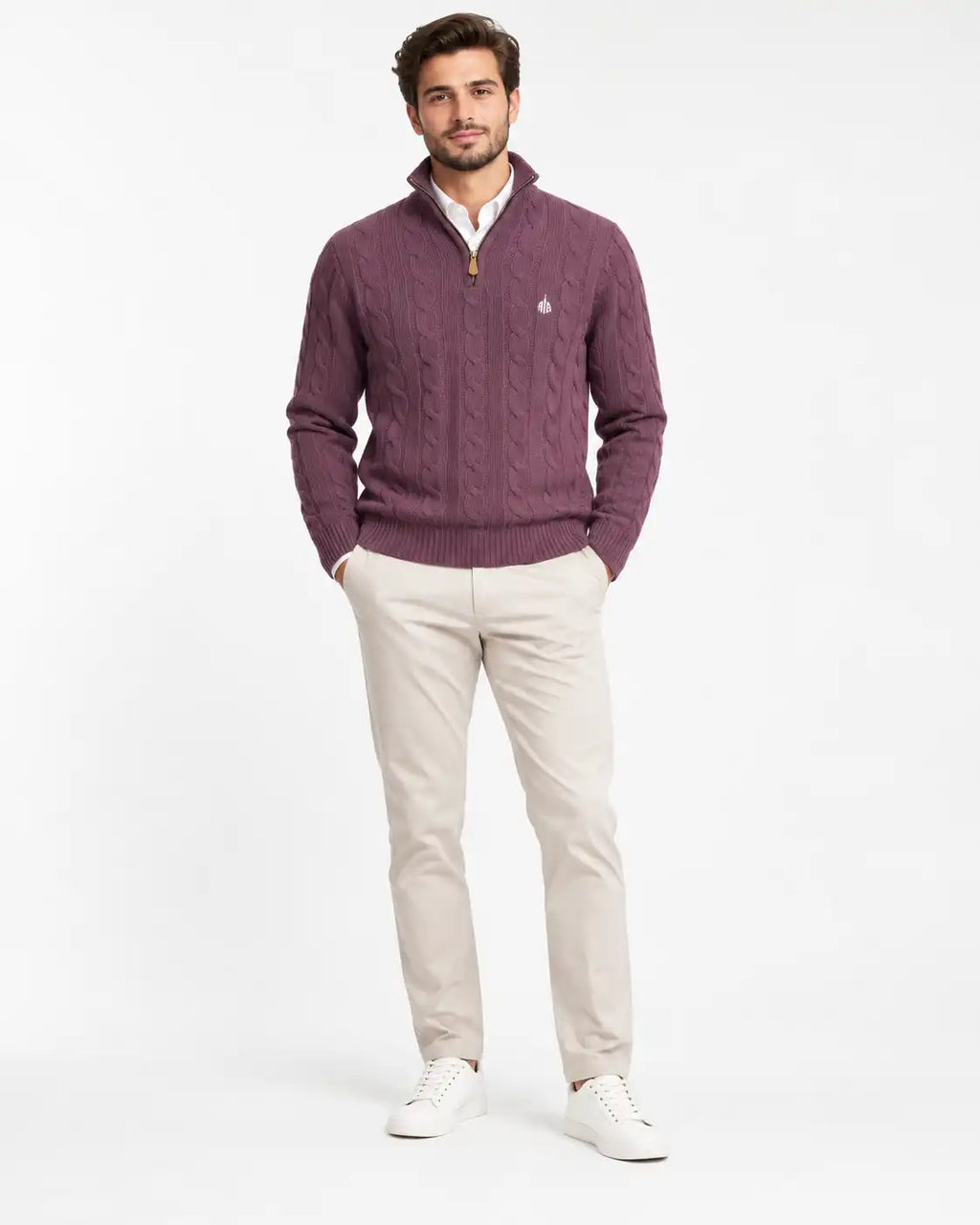 Purple Zipper Sweater