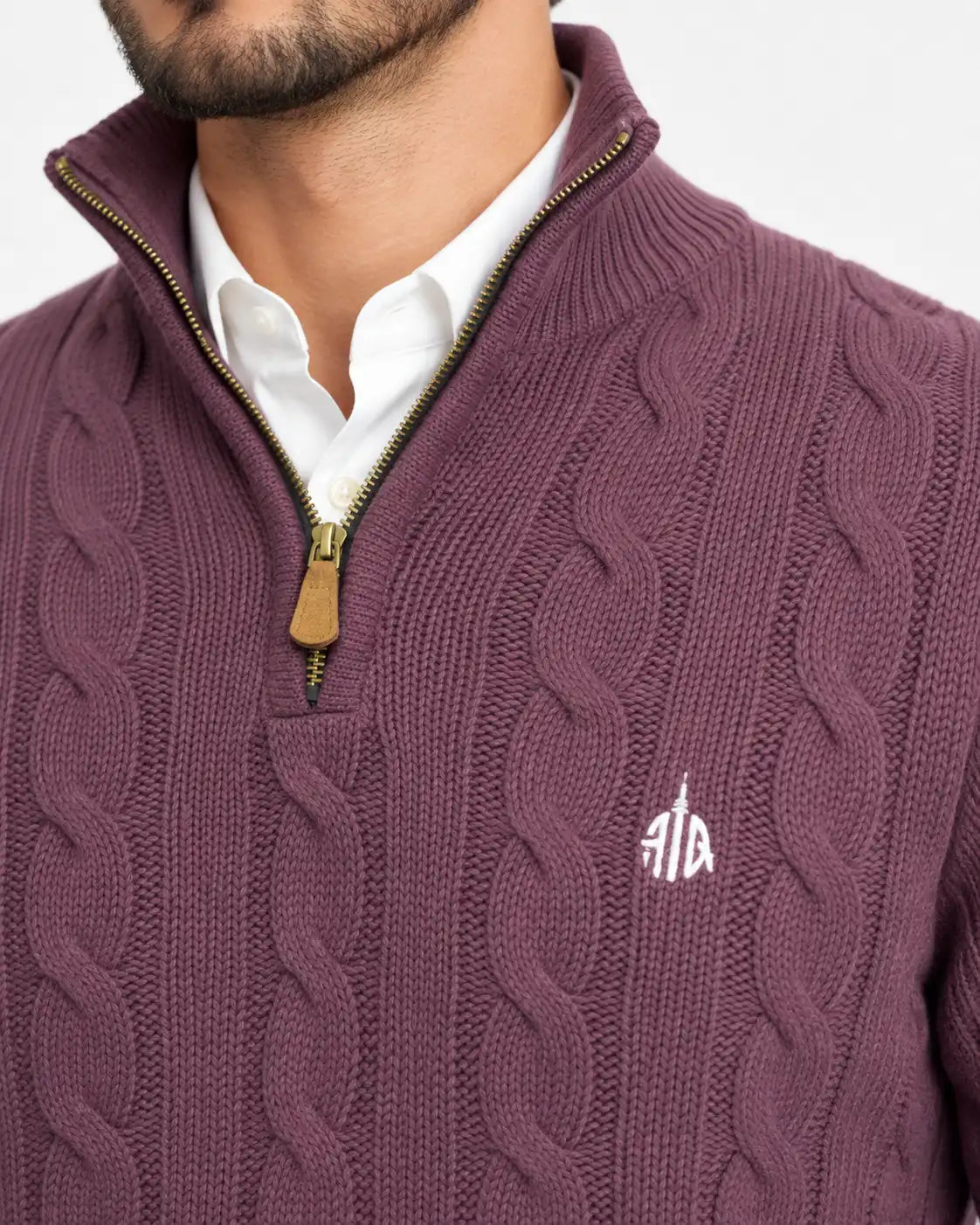 Purple Zipper Sweater