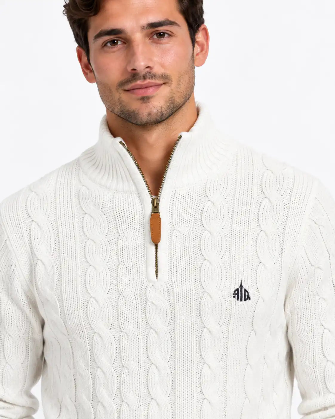White Zipper Sweater