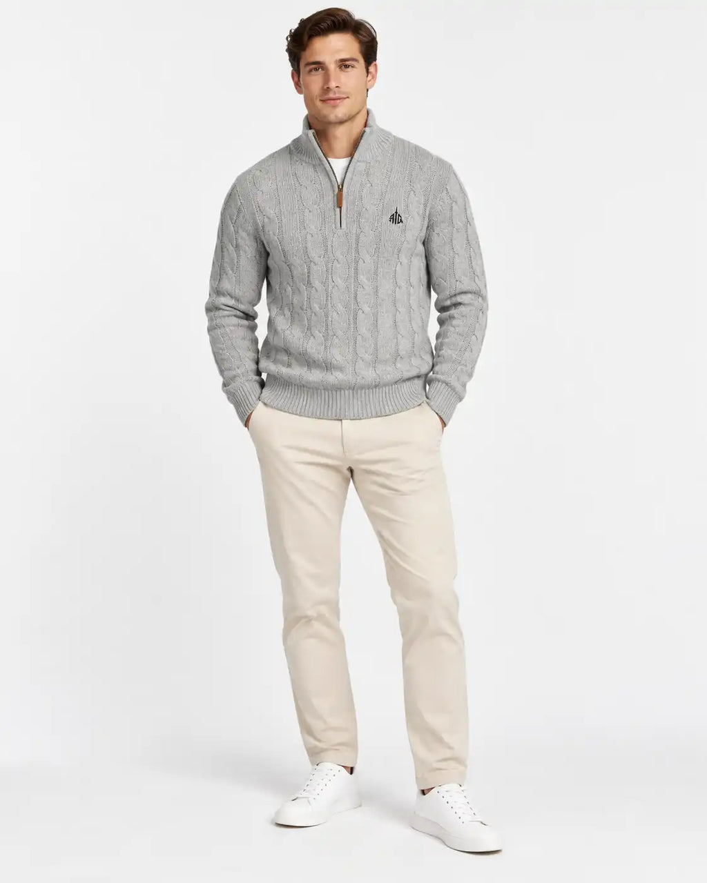 Grey Zipper Sweater
