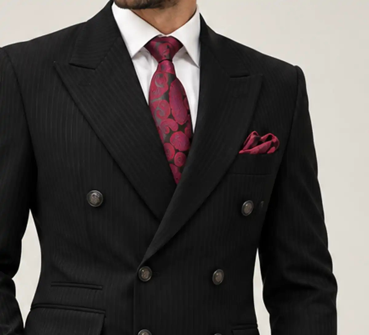 Black Lining 2-Piece Coat Pant