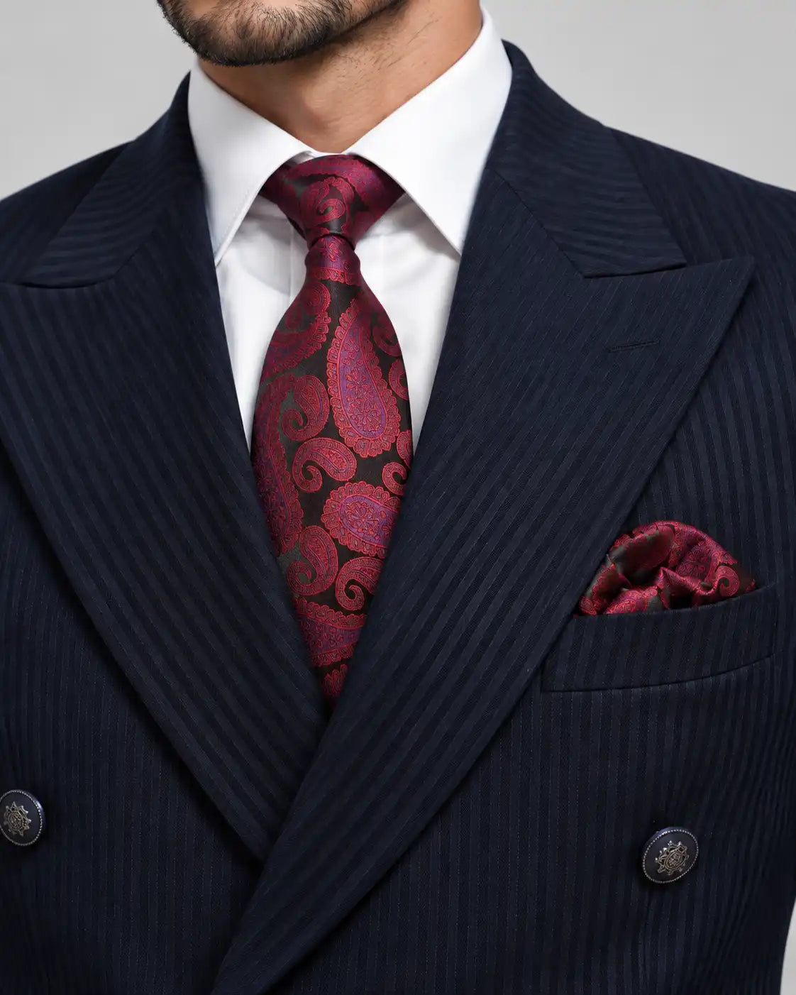 Navy Lining 2-Piece Coat Pant