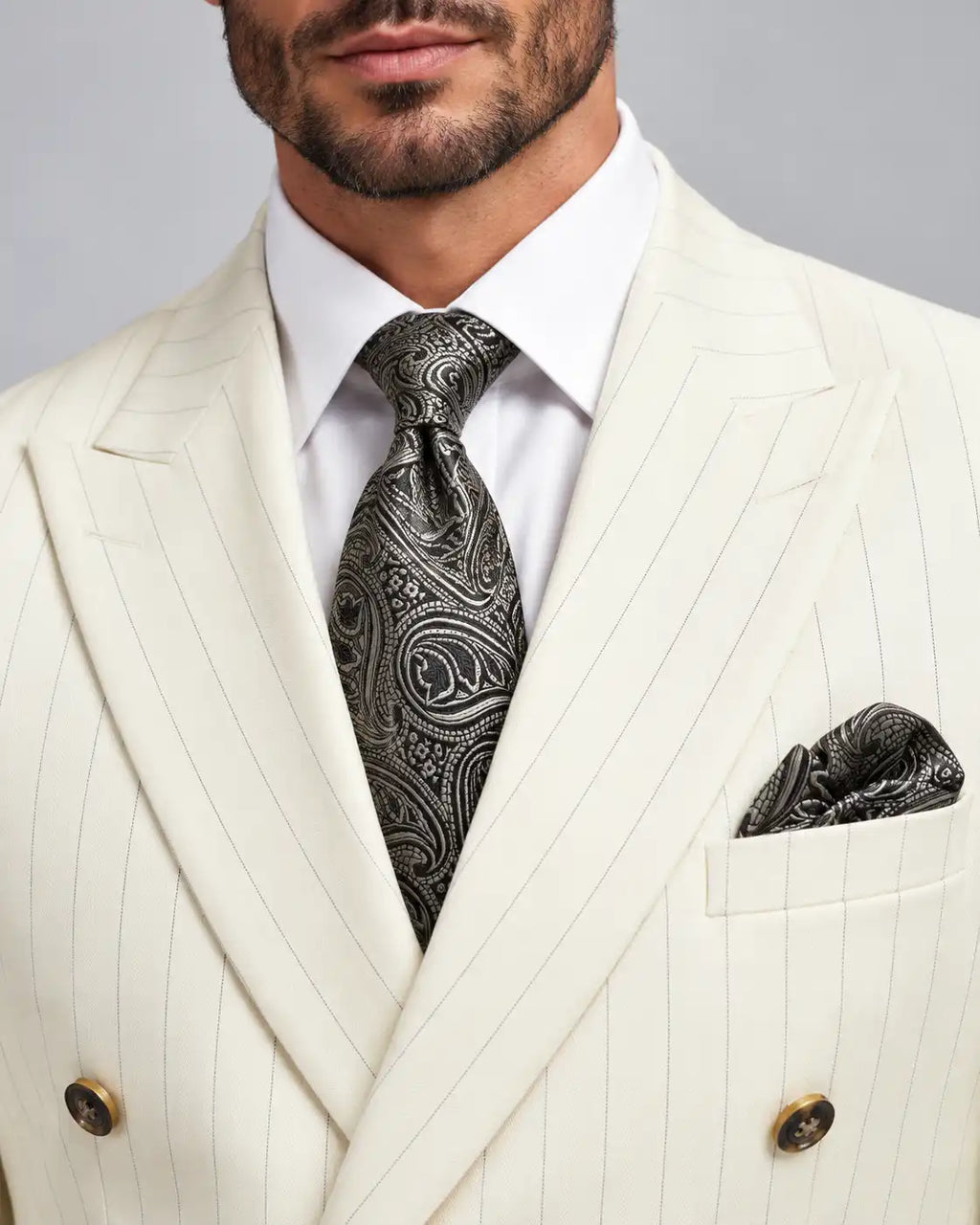 Cream Lining 2-Piece Coat Pant