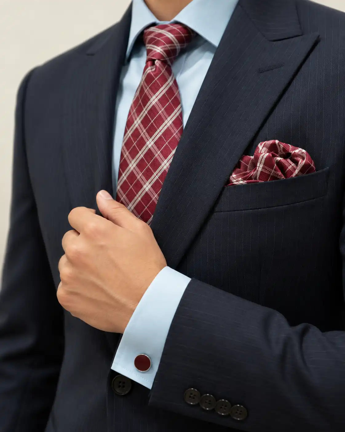 Navy Lining 2-Piece Coat Pant