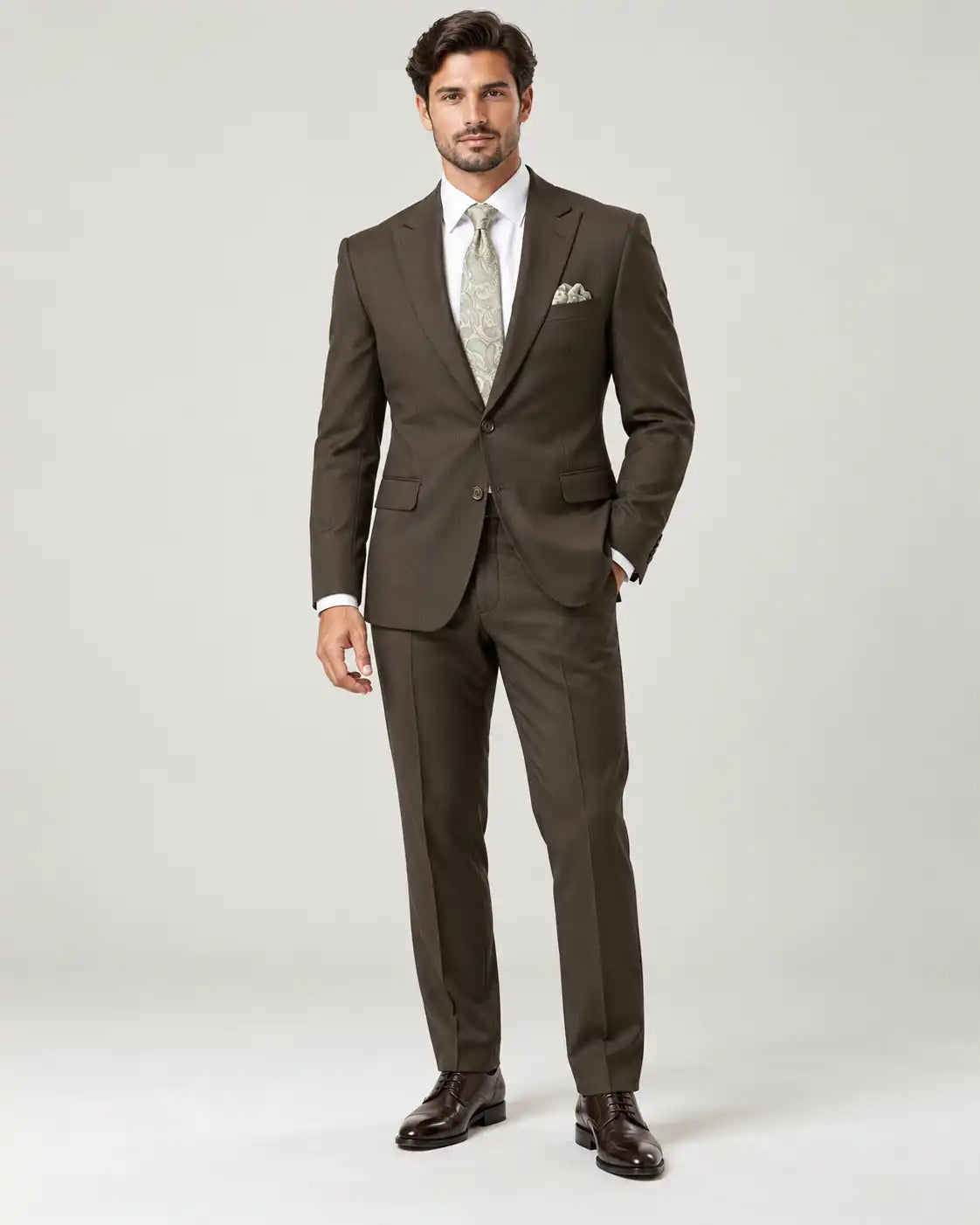 Olive Green 2-Piece Coat Pant