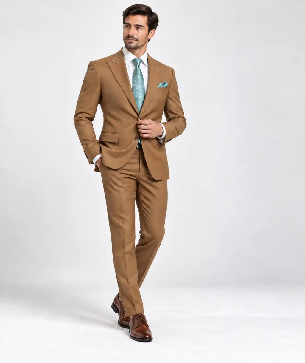 Brown 2-Piece Coat Pant