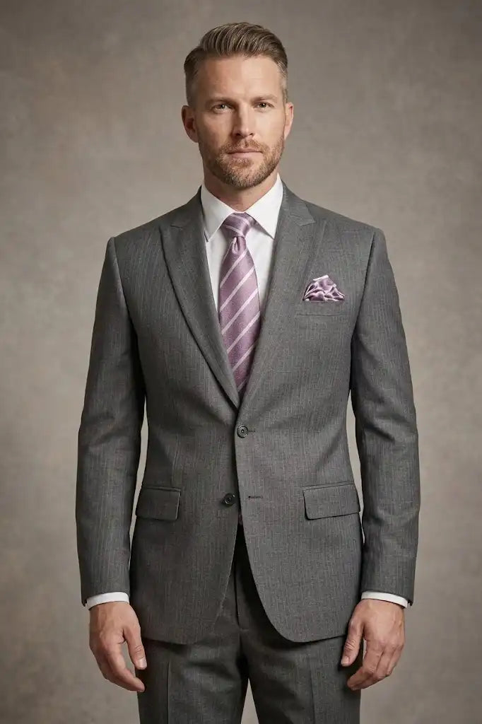 Grey Lining 2-Piece Coat Pant