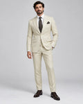Cream 2-Piece Coat Pant