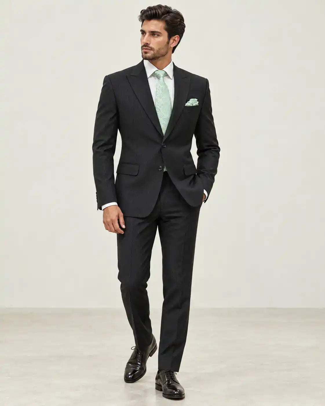 Black Lining 2-Piece Coat Pant