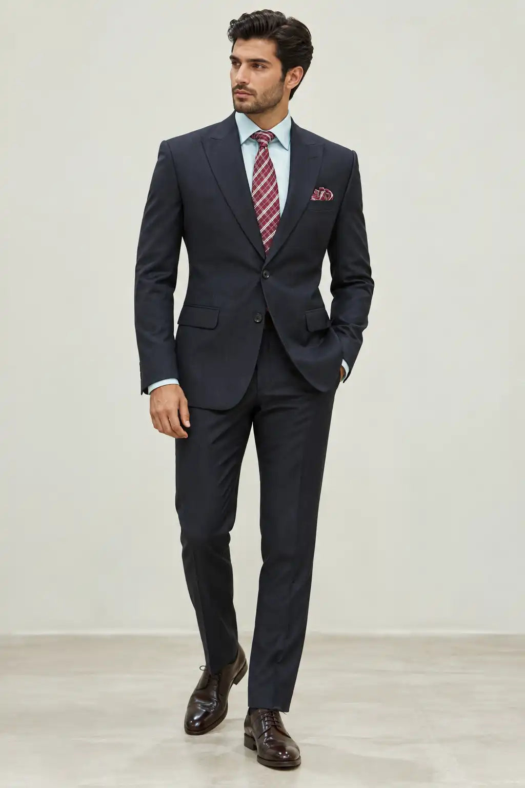 Navy Lining 2-Piece Coat Pant