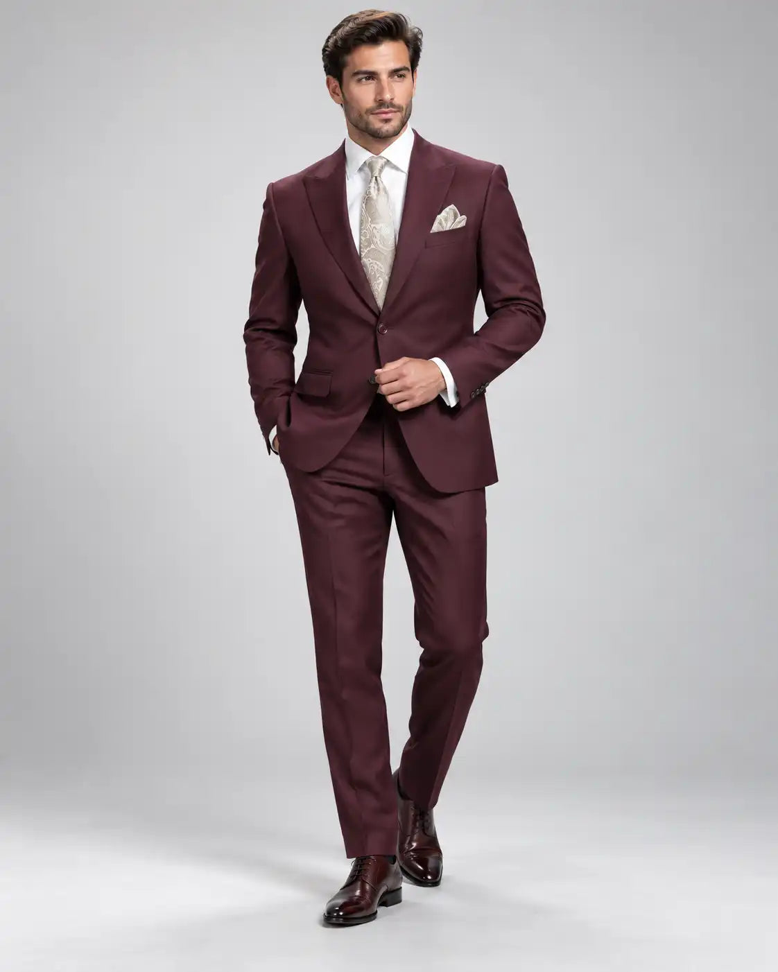 Maroon 2-Piece Coat Pant