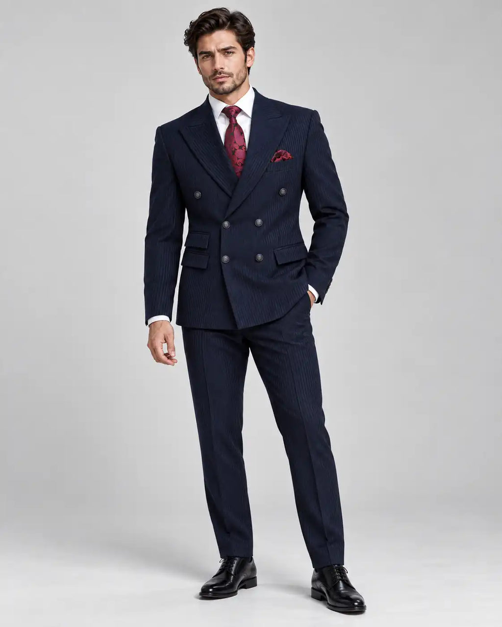 Navy Lining 2-Piece Coat Pant