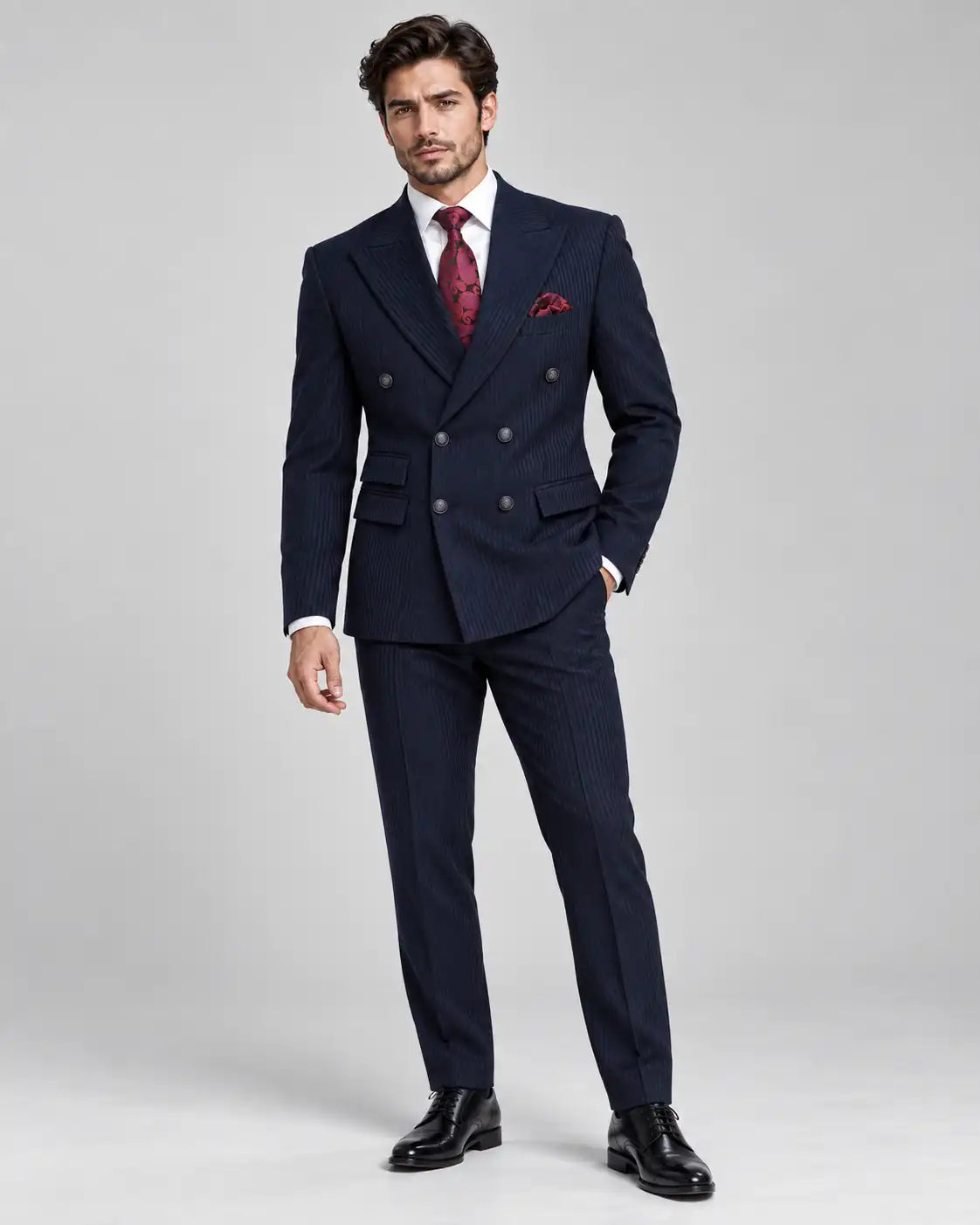 Navy Lining 2-Piece Coat Pant